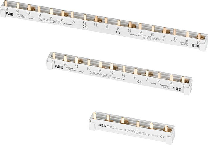 Abb L1-L2-L3-N-L1 verzamelrail 3F+N 60 mod.var.lengte