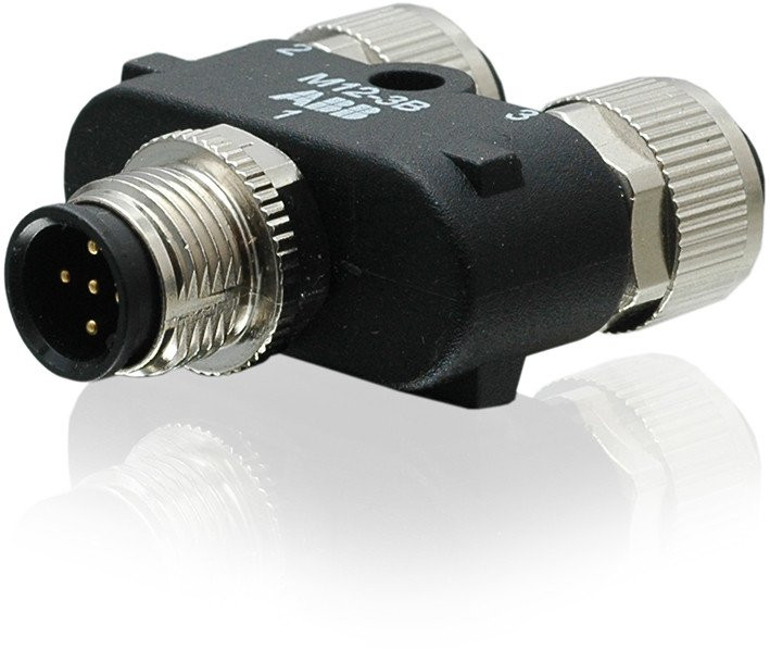 Abb M12 Y-connector voor parallelle conn.