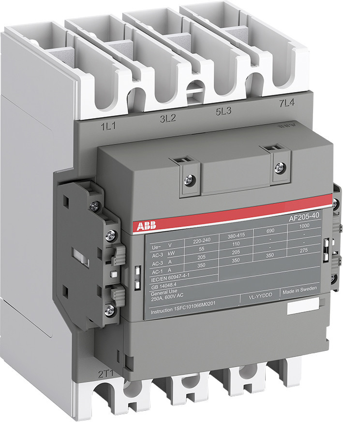 Abb A serie magneetschakelaar ac/DC 110KW 205a ac3 schroefaansluiting 4cont