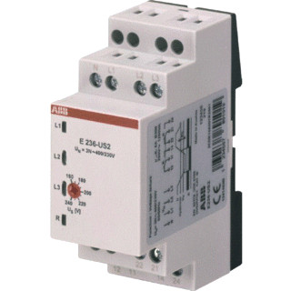 Abb Netwachter 3 fase naar nul met vaste instelling 2 module 160-240V