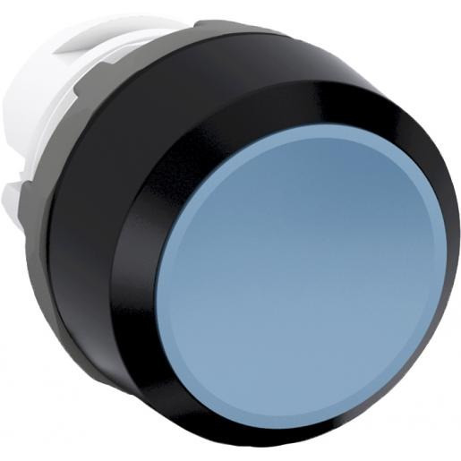 Abb Niet terugverende drukknop blauw