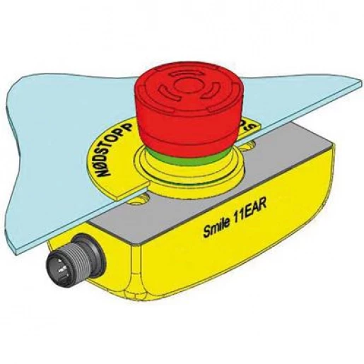 Abb Noodstop met 5-polige M12 connector inbouw cat.4