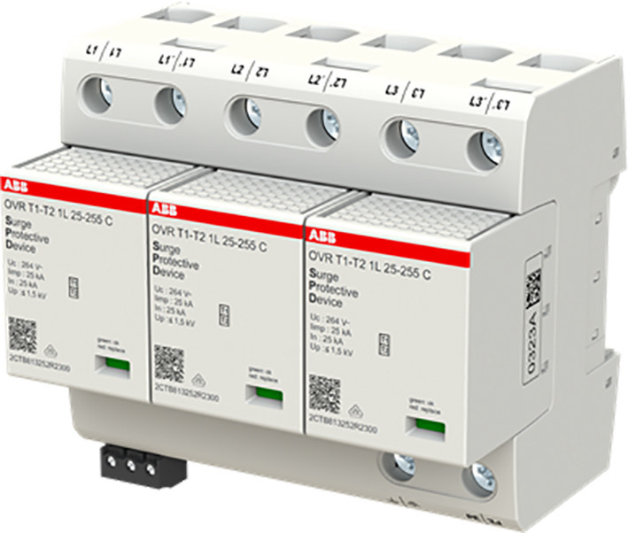 Abb Ovr T1-T2 3L 75-255 P TS overspanningsbeveiliging