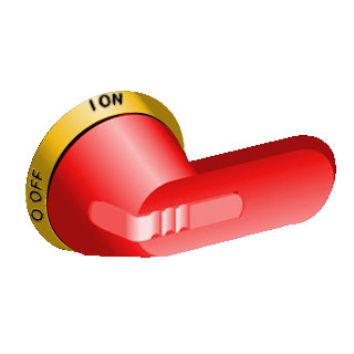 Abb Pistoolgreep geel/rood ip65