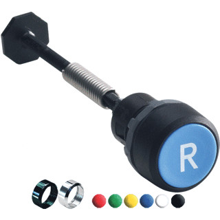 Abb Reset drukknop wit met 'R'