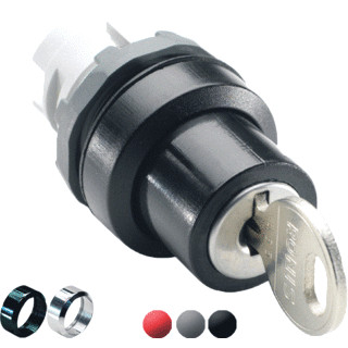 Abb Sleutelschakelaar twee posities uit beide posites te verwijderen sleu