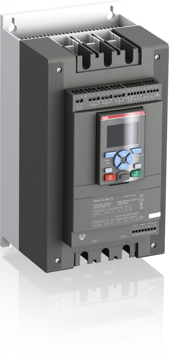 Abb Sofstarter voedingsspanning 100-250V ac in lijn : 90KW/400V 171a in