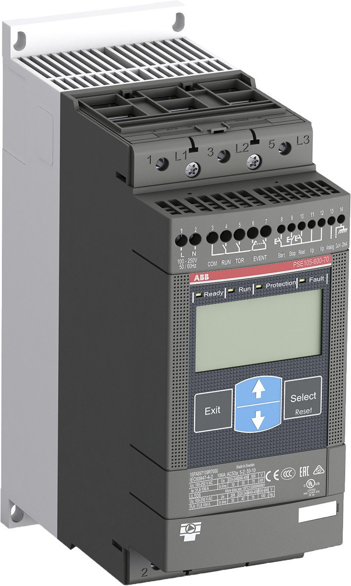 Abb Softstarter stuurspanning 100-250V ac in lijn : 55KW/400V 106a inte