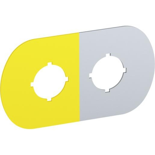 Abb Tekstplaat voor kast 2-gats