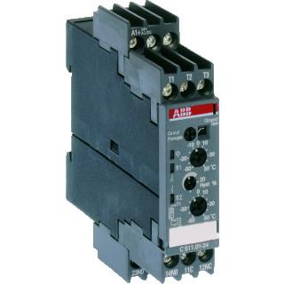 Abb Temperatuurbewakingsrelais 0...+100?C 1x2 C/O or 2x1 C/O 24240 vac/D