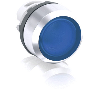 Abb Terugverende drukknop verlicht blauw