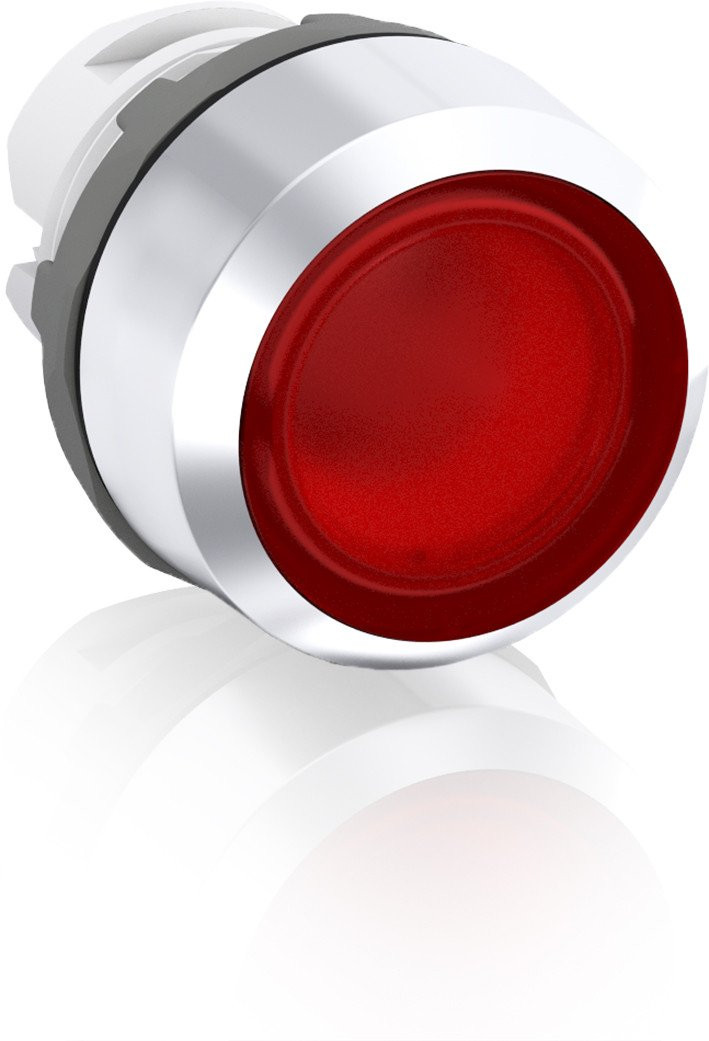 Abb Terugverende drukknop verlicht rood