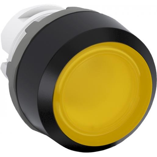 Abb Terugverende verlichte drukknop geel