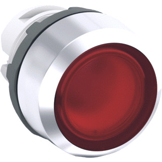 Abb Terugverende verlichte drukknop rood