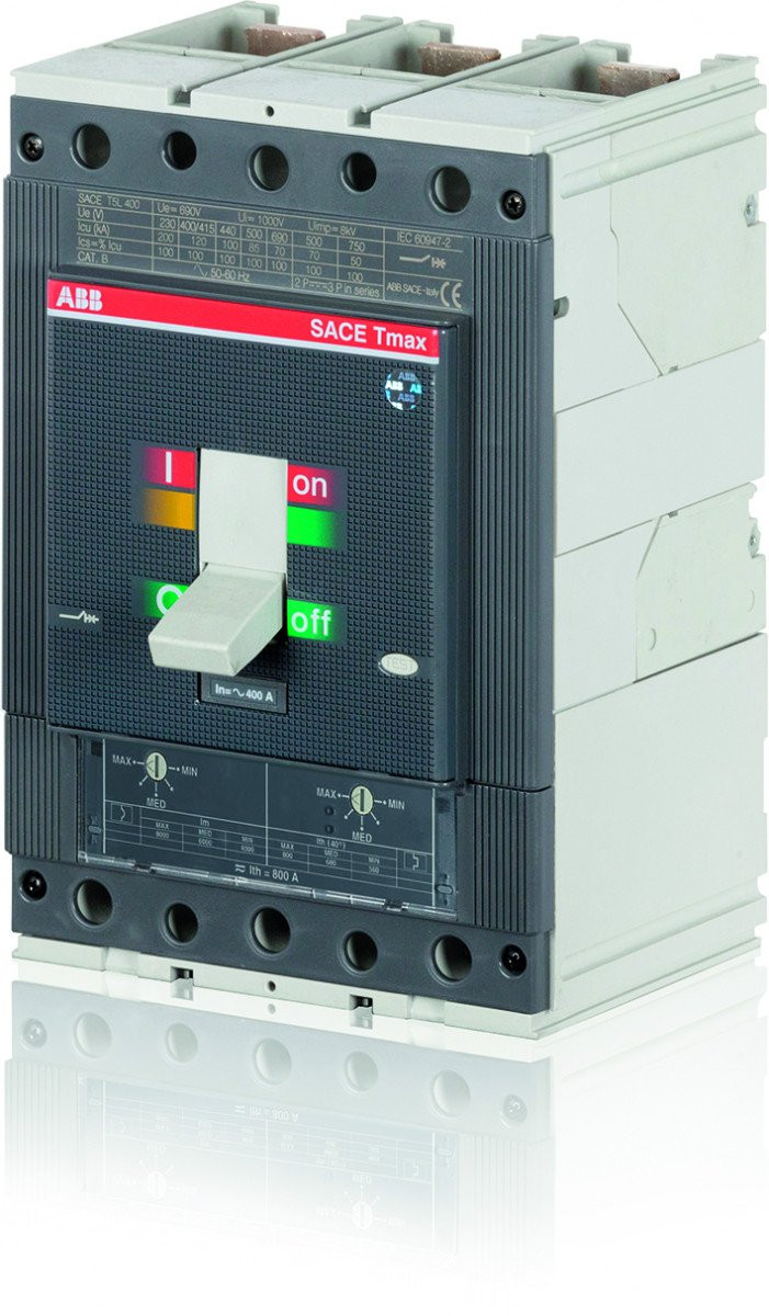 Abb Tmax T5N 630/R500 3P vast met vooraansluiting instelbare therm. / mag