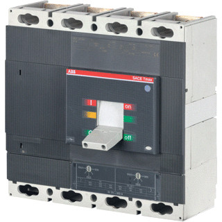 Abb Tmax T6N 630/R630 4P vast met vooraansluiting instelbare therm./ magn