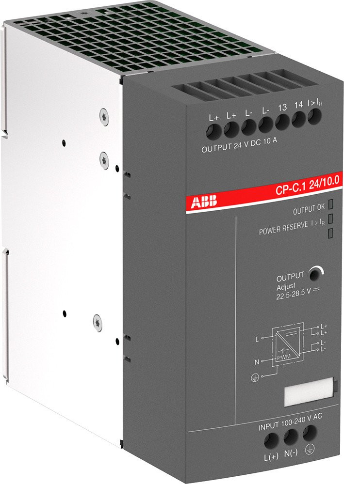 Abb Voeding in:100-240vac/90-300VDC uitgaand: DC 24V/10a