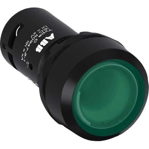 Abb Verlichte drukknop groen met 1no