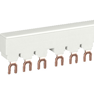 Abb Verzamelrail voor 2 MS116/MS132 met 2 HK/SK ie=65a met 2 hulpcontacte