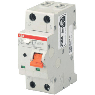 Abb Vlamboogbeveiligings component met MCB 10ka 1P+N B char 6a