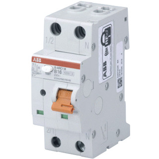 Abb Vlamboogbeveiligings component met MCB 1P+N C char 16a