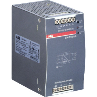 Abb Voeding 24/5.0 in: 3x400-500vac uit: 24VDC/5.0a