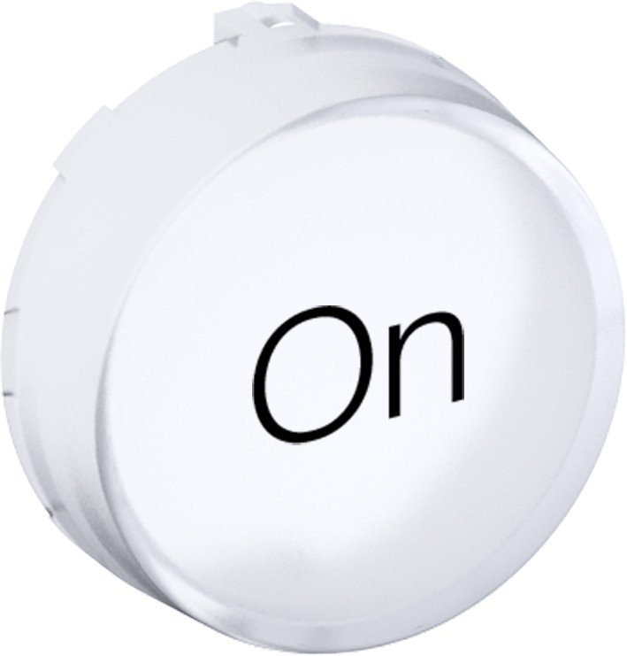 Abb Wit tekstkapje met tekst 'on' voor signaallampen