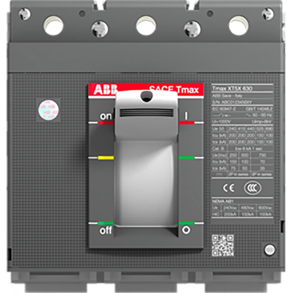 Abb XT5N 630 breaking unit 3 polig vast met vooraansluiting alleen breakin