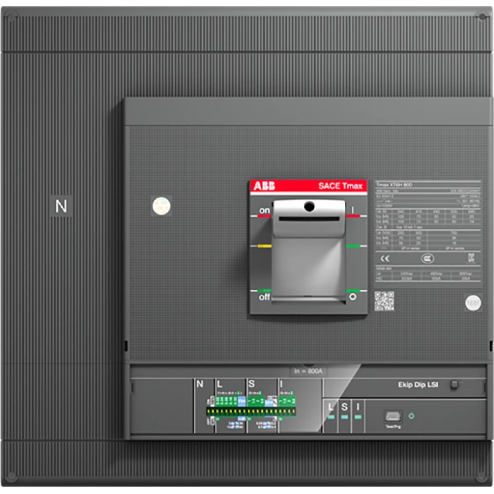 Abb XT6N 800 ekip dip lsi in=800 4 polig vast met vooraansluiting electron
