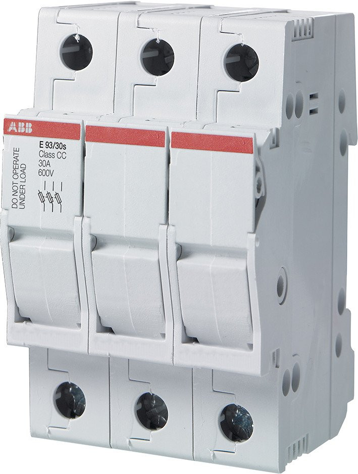 Abb Zekeringhouder 3 polig 32a doorgebrande zekering indicatie led