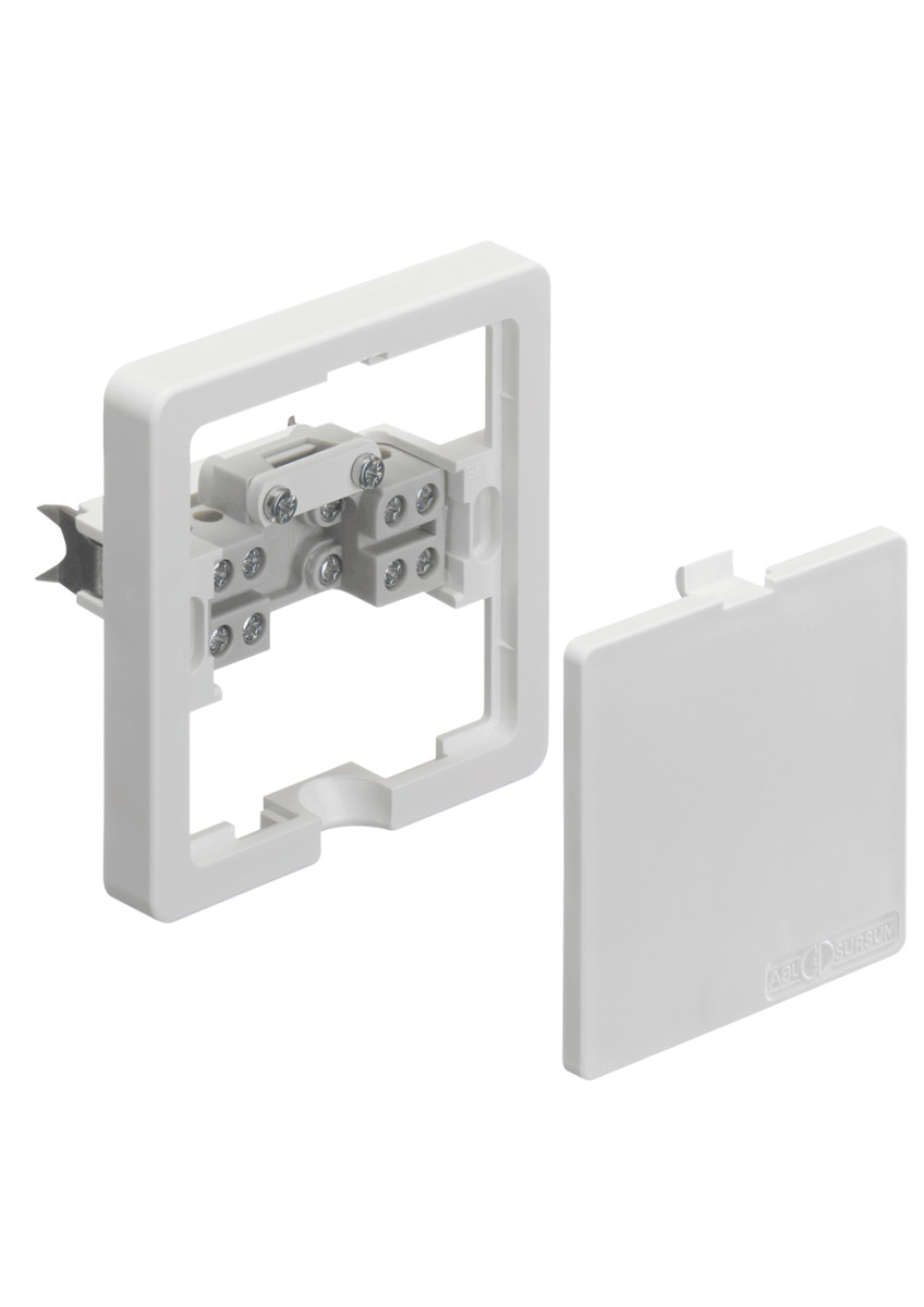 ABL Connectivity 2506110 Apparaataansluitdoos, vlak, klauwbevestiging, inbouw, wit