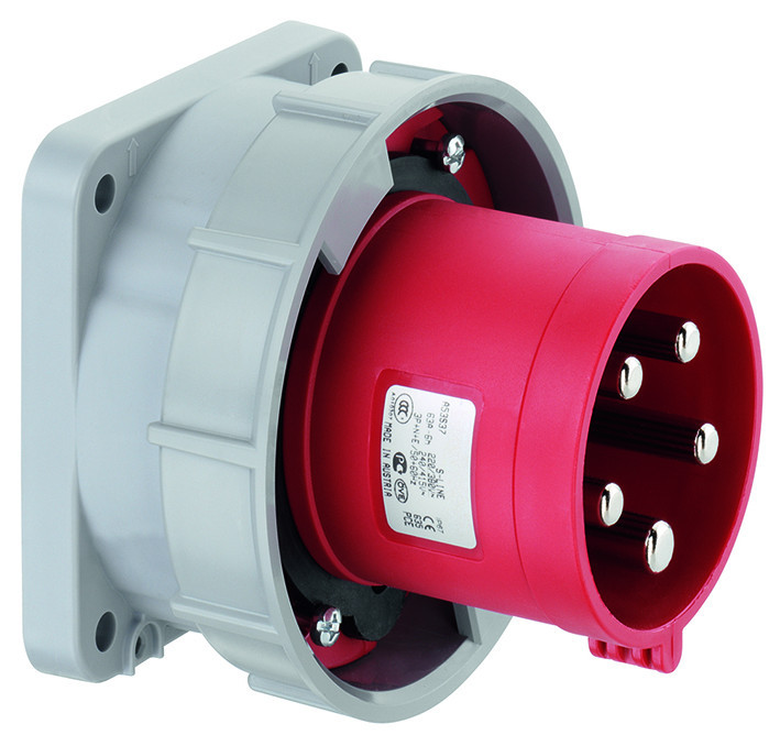 ABL A53S57 Cee Aanbouwapparaatstekker recht, ip67, 63a, 5-polig, 500V, 7H, zwart