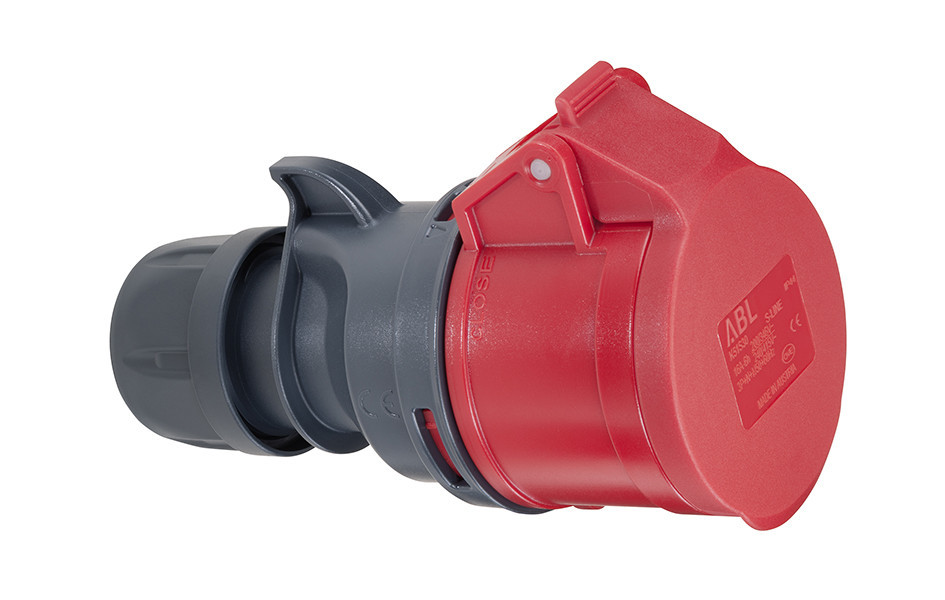 ABL K42S20 Cee Koppeling, ip44, 32a, 4-polig, 230V, 9H, blauw