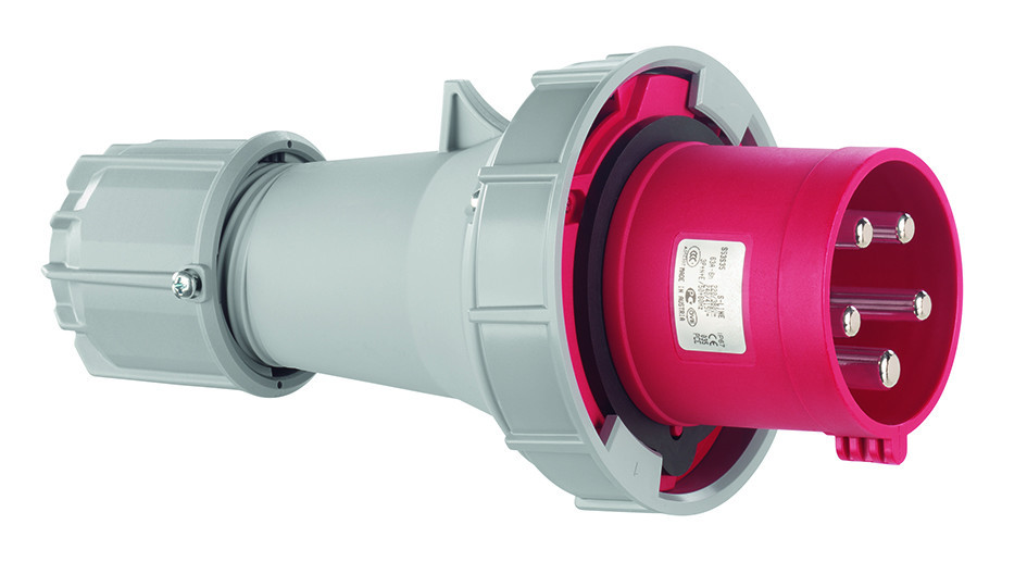 ABL S53S05 Cee Stekker, ip67, 63a, 5-polig, 230V, 1H, wit