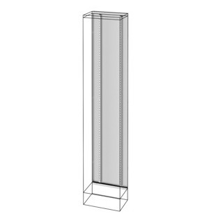 Gewiss QDX 630 L-serie Achterframe - voor extern kabelcompartiment - QDX 630 L - 400x2000mm