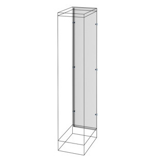 Gewiss QDX 1600 H Achterpaneel - extern compartiment - QDX 630 H - 400x1600 MM