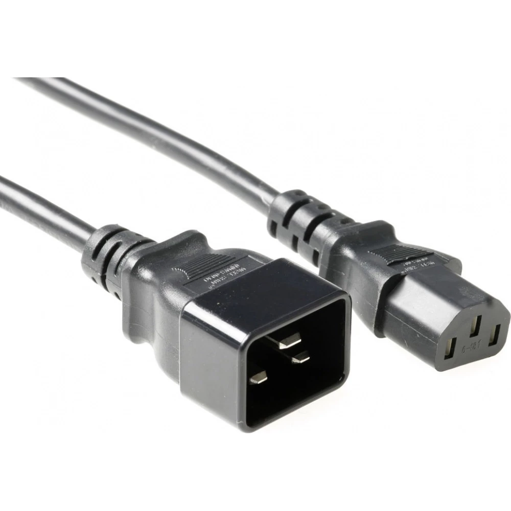 ACT Ak5026 Powercord C13 - C20 BK 2.00M