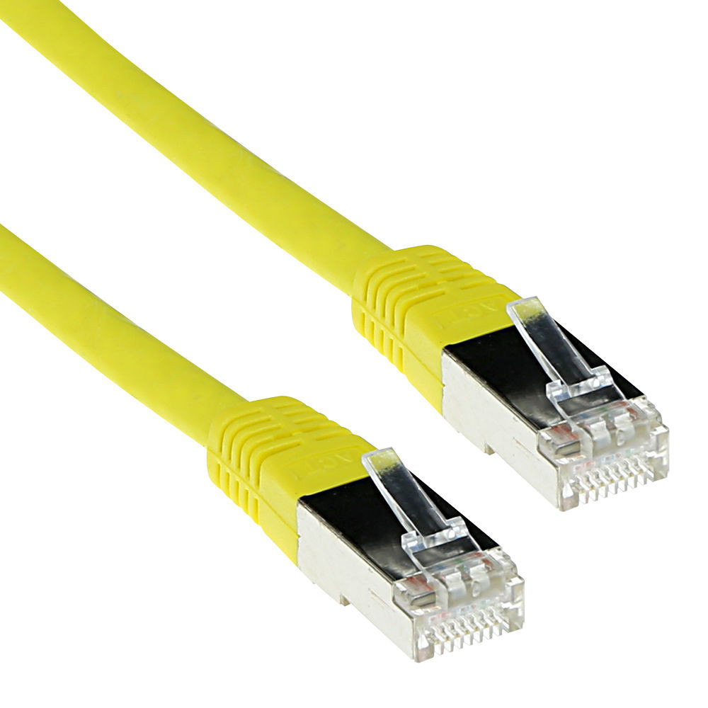 ACT Ib9100 Cat6a S/FTP LSZH yellow 0.50M