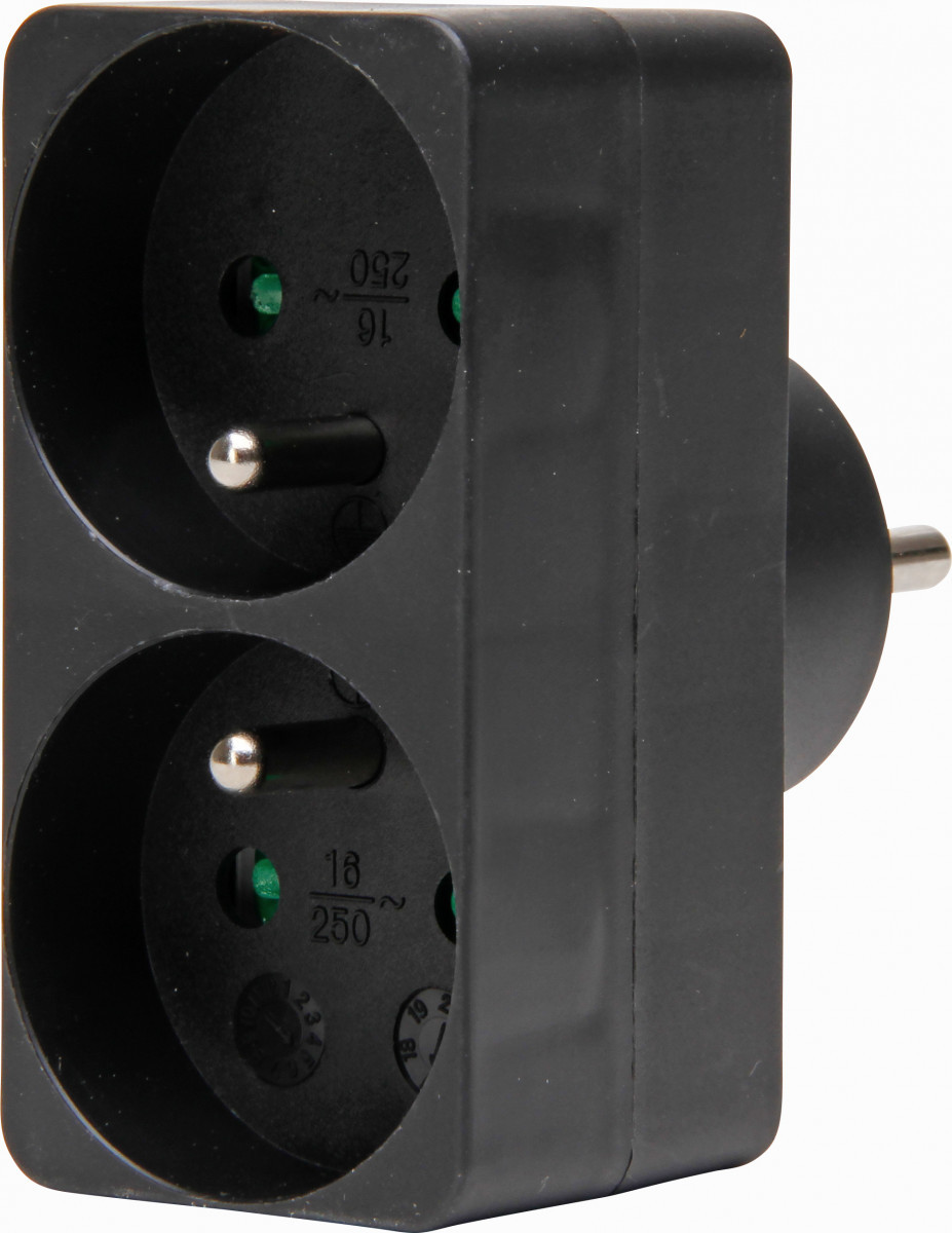 Kopp Stekkers & contrastekkers Adapter 2V pa SH RH zwart