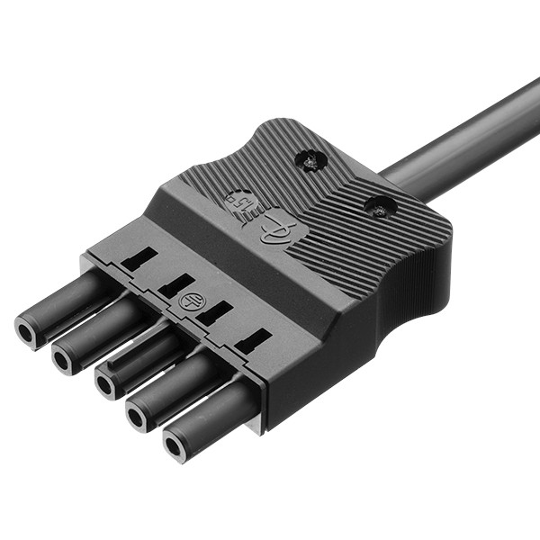 Adels Patchkabel gebouwinstallatie 5P contrastekker (female) vrij kabeluiteinde 1000MM ac 166 alcgb/525 100