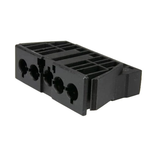 Adels Chassisdeel 5-polig male zwart met vergrendeling