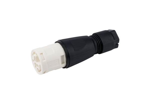 Adels Connectoren Connector 3-polig met trekontlasting, ip66 zwart