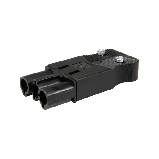 Adels Steker vlak 3-polig 1 MM2 male zwart