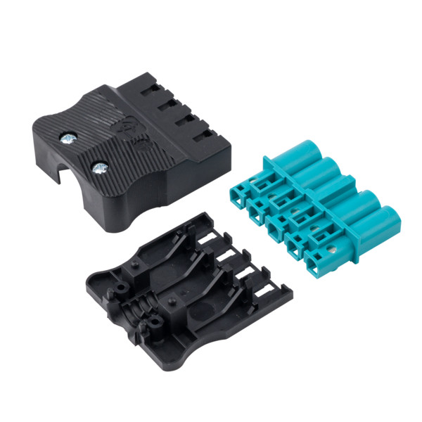 Adels Vlakstekers Steker Vlak, 5-polig, 1,5 MM2, male turquoise