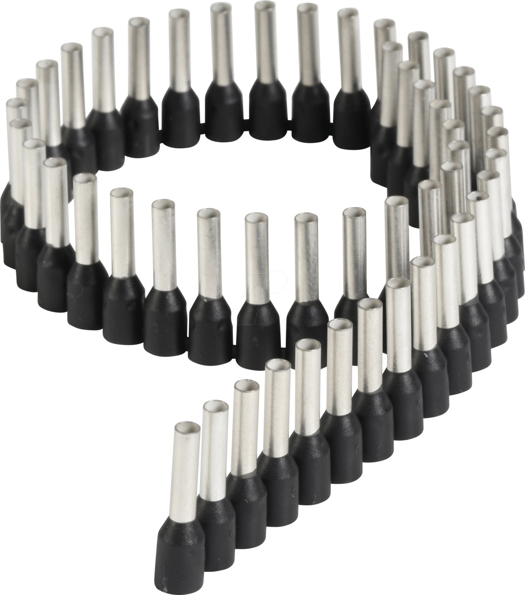 Adereindhuls zwart 1,5 MM²/8 rol 3000 stuks
