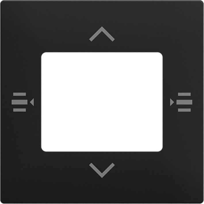 Afdekplaat Voor 6-voudig bedieningselement KNX jaloezie si-B-matzwart