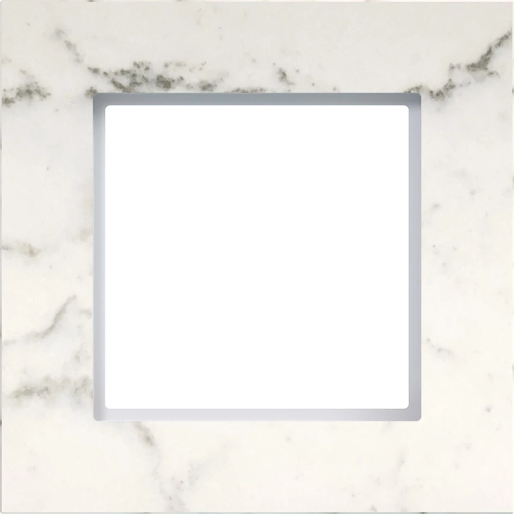Afdekraam 1-voudig, A.8, cloud stone, wit marmer