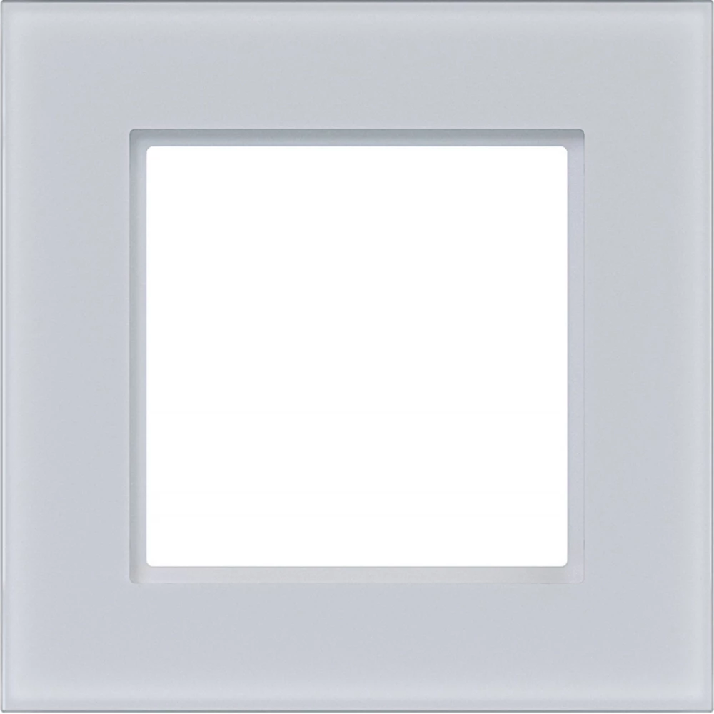 Afdekraam 1-voudig, A.8, glas lichtwit mat