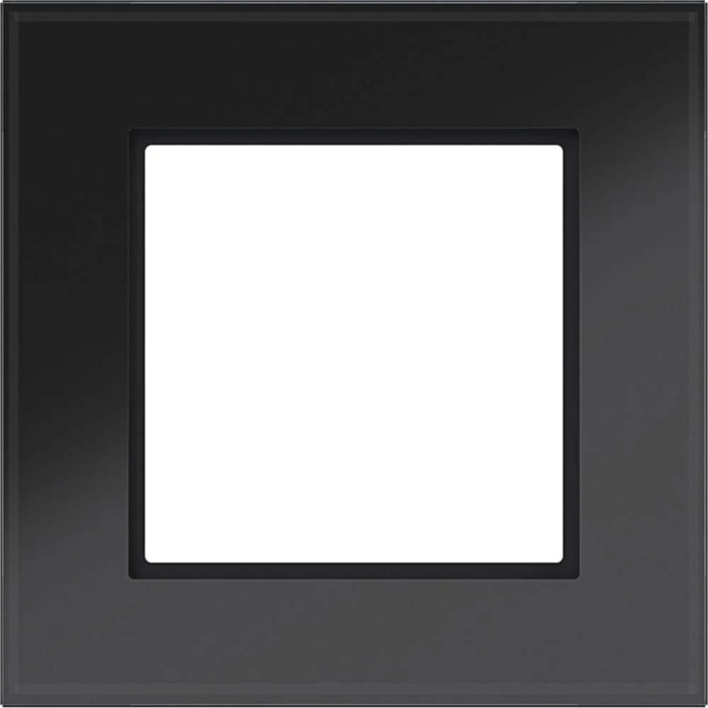 Afdekraam 1-voudig, A.8, glas zwart glanzend