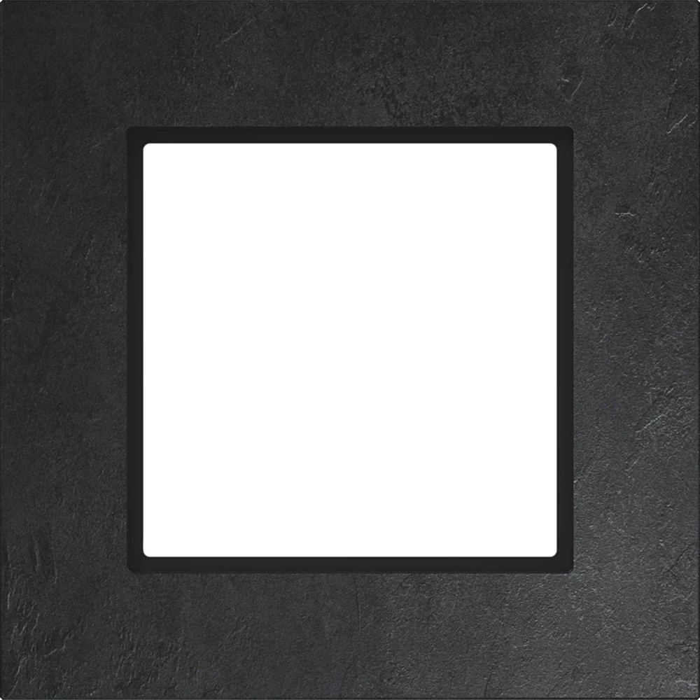 Afdekraam 1-voudig, A.8, slate stone, gevlamde leisteen